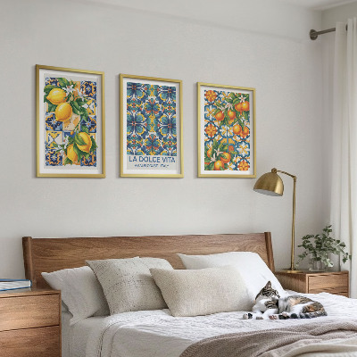 Set tablouri decorative Modele de flori de lămâie și portocal