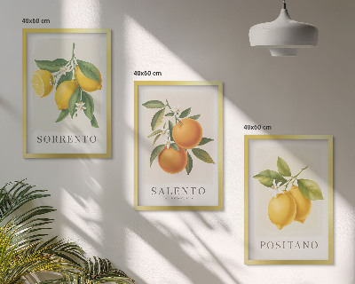 Set tablouri pentru dormitor Lămâi și portocale Amalfi