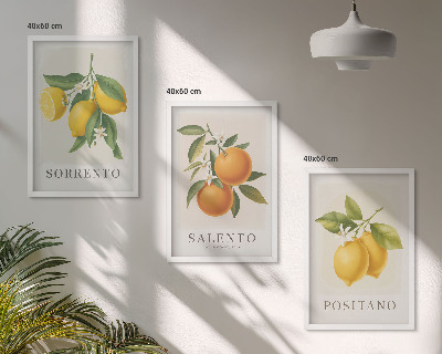 Set tablouri pentru dormitor Lămâi și portocale Amalfi