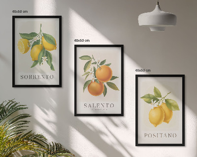 Set tablouri pentru dormitor Lămâi și portocale Amalfi