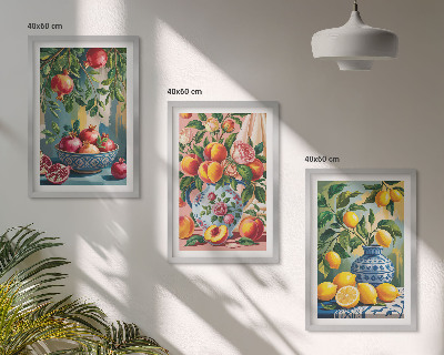 Set tablouri decorative Compoziții de fructe de rodie