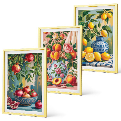 Set tablouri decorative Compoziții de fructe de rodie