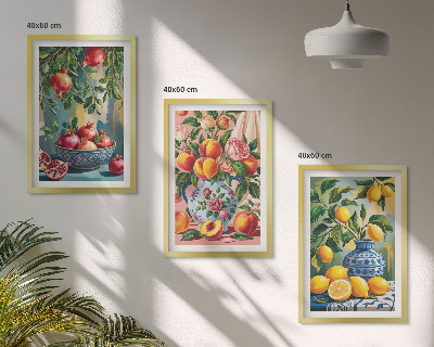 Set tablouri decorative Compoziții de fructe de rodie