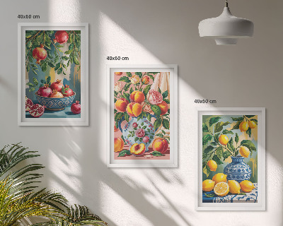 Set tablouri decorative Compoziții de fructe de rodie