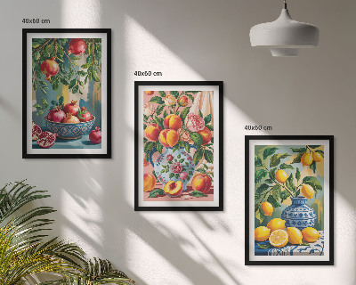 Set tablouri decorative Compoziții de fructe de rodie