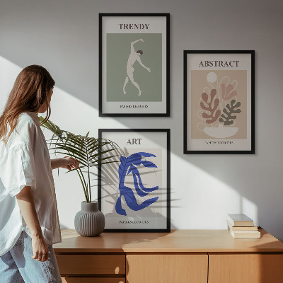 Set tablouri pentru dormitor Figurile elegante de plante ale lui Matisse
