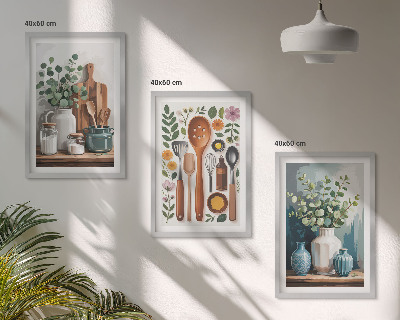 Set tablouri pentru dormitor Accesorii de bucătărie pe bază de plante