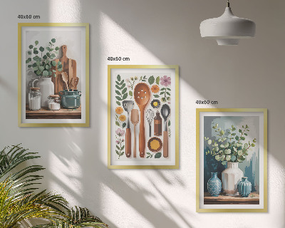 Set tablouri pentru dormitor Accesorii de bucătărie pe bază de plante