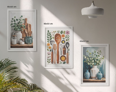 Set tablouri pentru dormitor Accesorii de bucătărie pe bază de plante