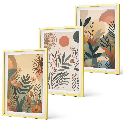 Set tablouri decorative Motive vegetale în culori discrete