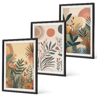 Set tablouri decorative Motive vegetale în culori discrete