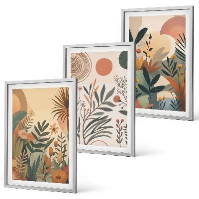 Set tablouri decorative Motive vegetale în culori discrete