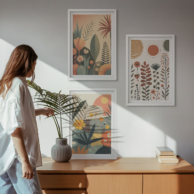 Set tablouri decorative Modele de plante Boho în natură