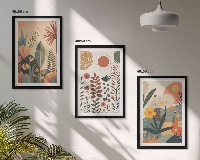 Set tablouri decorative Modele de plante Boho în natură