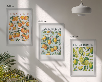Set tablouri decorative Modele pastelate cu citrice fructate
