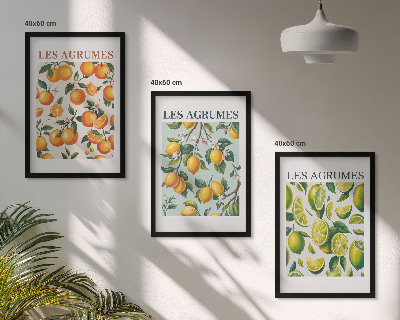 Set tablouri decorative Modele pastelate cu citrice fructate