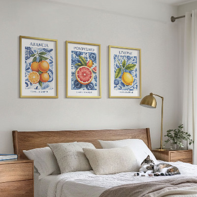 Set tablouri decorative Ilustrații vintage cu fructe citrice