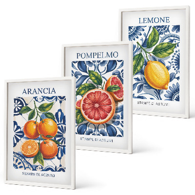 Set tablouri pentru dormitor Postere de modă cu citrice italiene