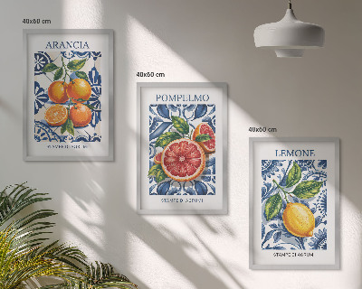 Set tablouri pentru dormitor Postere de modă cu citrice italiene