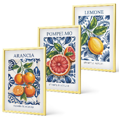 Set tablouri pentru dormitor Postere de modă cu citrice italiene