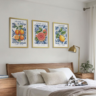Set tablouri pentru dormitor Postere de modă cu citrice italiene