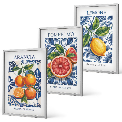 Set tablouri pentru dormitor Postere de modă cu citrice italiene