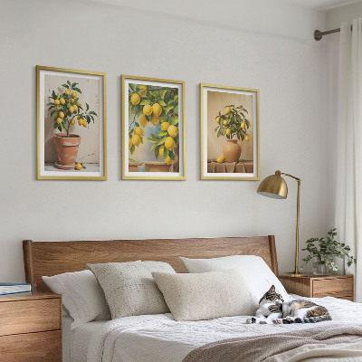 Set tablouri decorative Lămâi într-un ghiveci și o vază