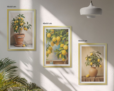 Set tablouri decorative Lămâi într-un ghiveci și o vază