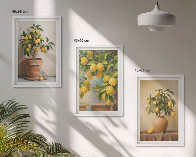 Set tablouri decorative Lămâi într-un ghiveci și o vază