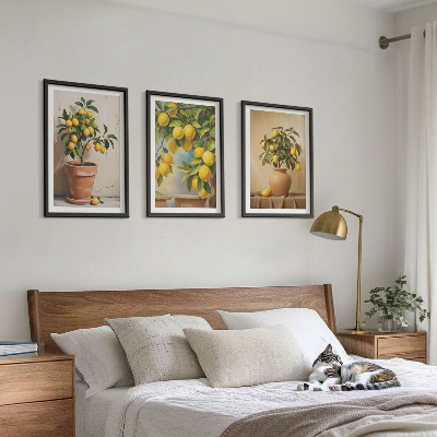 Set tablouri decorative Lămâi într-un ghiveci și o vază