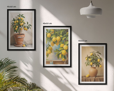 Set tablouri decorative Lămâi într-un ghiveci și o vază