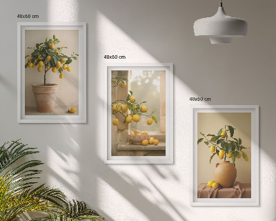 Set tablouri decorative Lămâi în ghivece