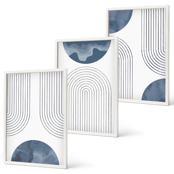 Set tablouri pentru dormitor Modele abstracte albastre