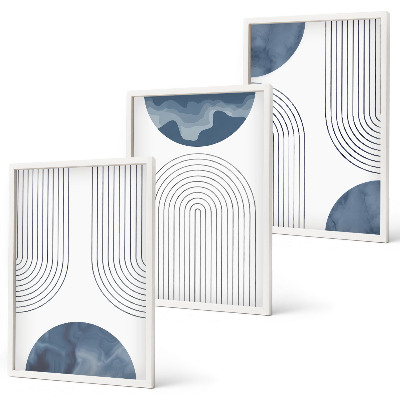 Set tablouri pentru dormitor Modele abstracte albastre