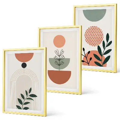 Set tablouri pentru dormitor cu motive vegetale moderne