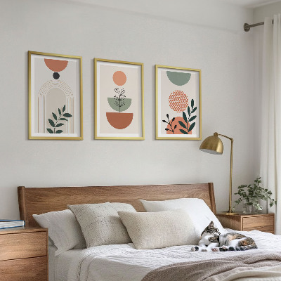 Set tablouri pentru dormitor Motive vegetale moderne