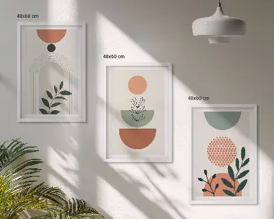 Set tablouri pentru dormitor cu motive vegetale moderne