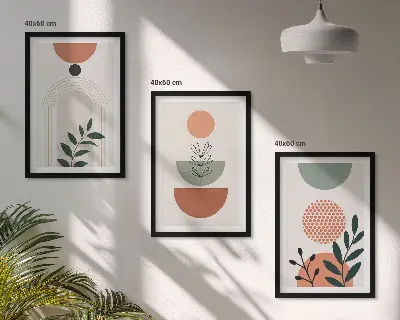 Set tablouri pentru dormitor cu motive vegetale moderne