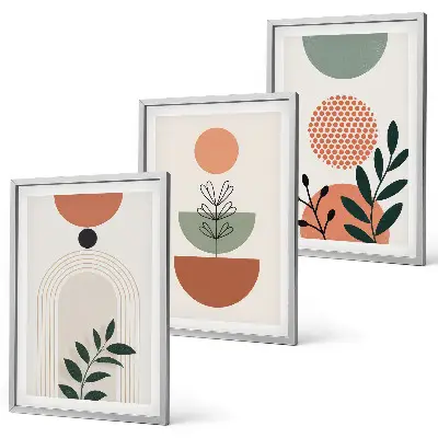 Set tablouri pentru dormitor cu motive vegetale moderne