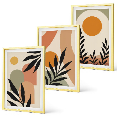 Set tablouri decorative Forme abstracte de plante