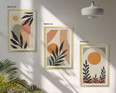 Set tablouri decorative Forme abstracte de plante