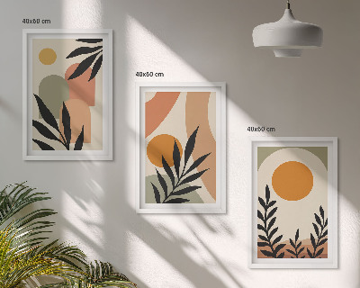 Set tablouri decorative Forme abstracte de plante