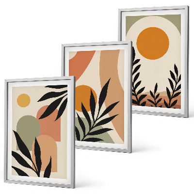 Set tablouri decorative Forme abstracte de plante
