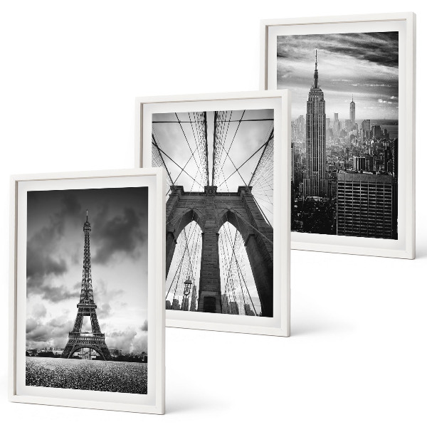 Set tablouri decorative Turnuri de pod monocromatice
