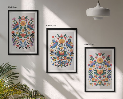 Set tablouri pentru dormitor Modele florale în culori intense