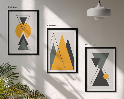 Set tablouri decorative Forme geometrice abstracte