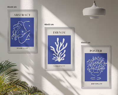 Set tablouri decorative Postere albastre elegante