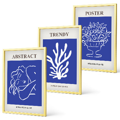 Set tablouri decorative Postere albastre elegante