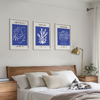 Set tablouri decorative Postere albastre elegante