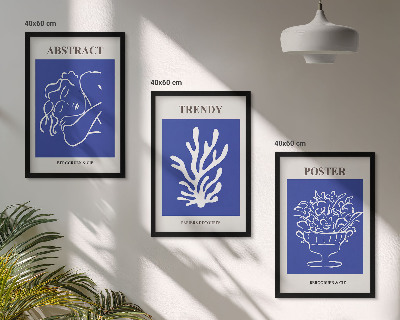 Set tablouri decorative Postere albastre elegante